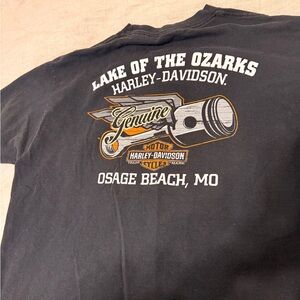 Harley-Davidson Osage beach, MO OZARKS Black Tee with Engine Graphic large